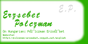 erzsebet polczman business card